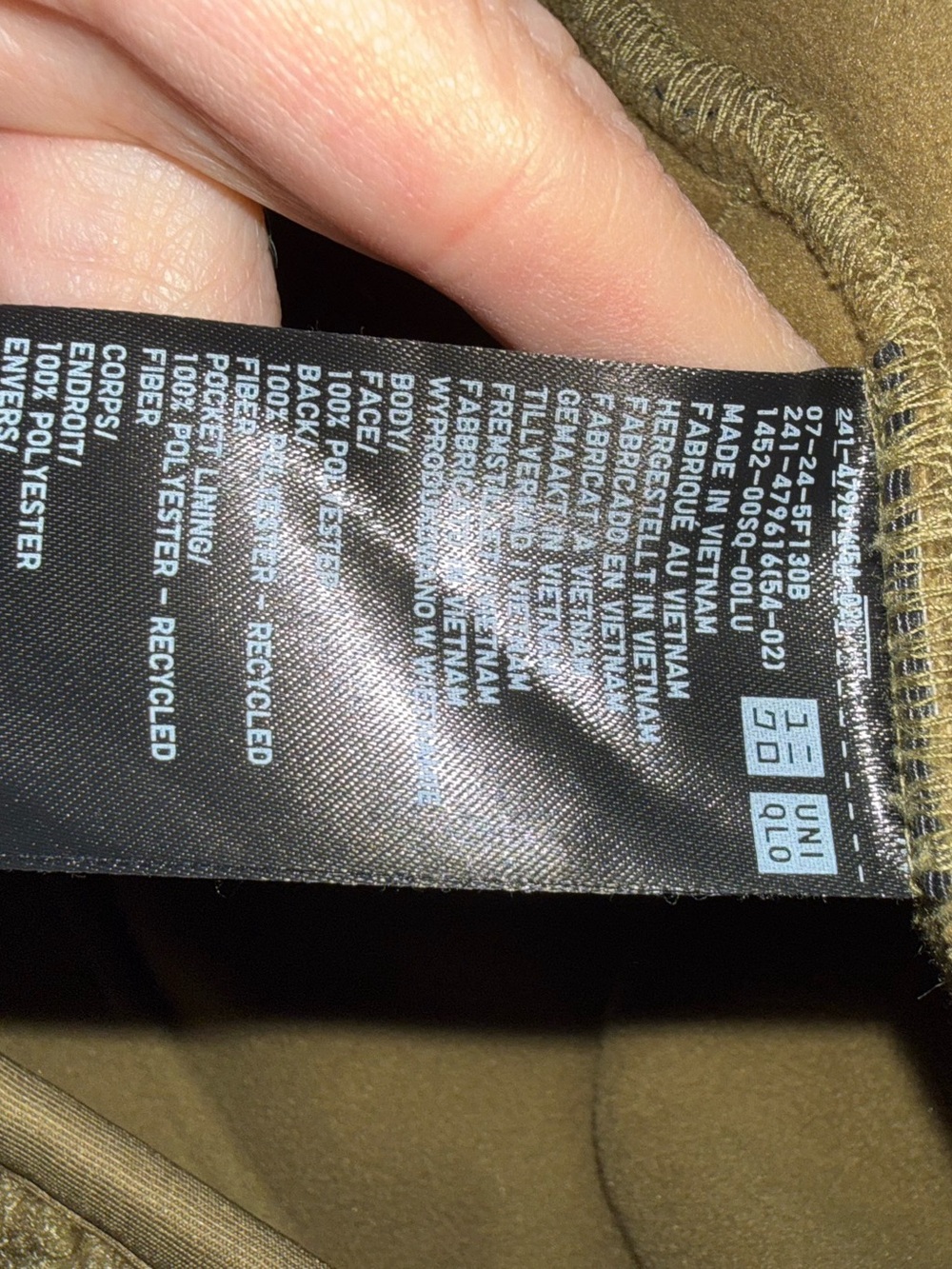 Uniqlo Windproof Non-Quilted Fluffy Fleece Coat - Sz L - Picture 8 of 9
